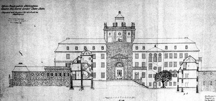Entwurf fr das Offiziersgenesungsheim Bhlerhhe (Innenhof) von Wilhelm Kreis